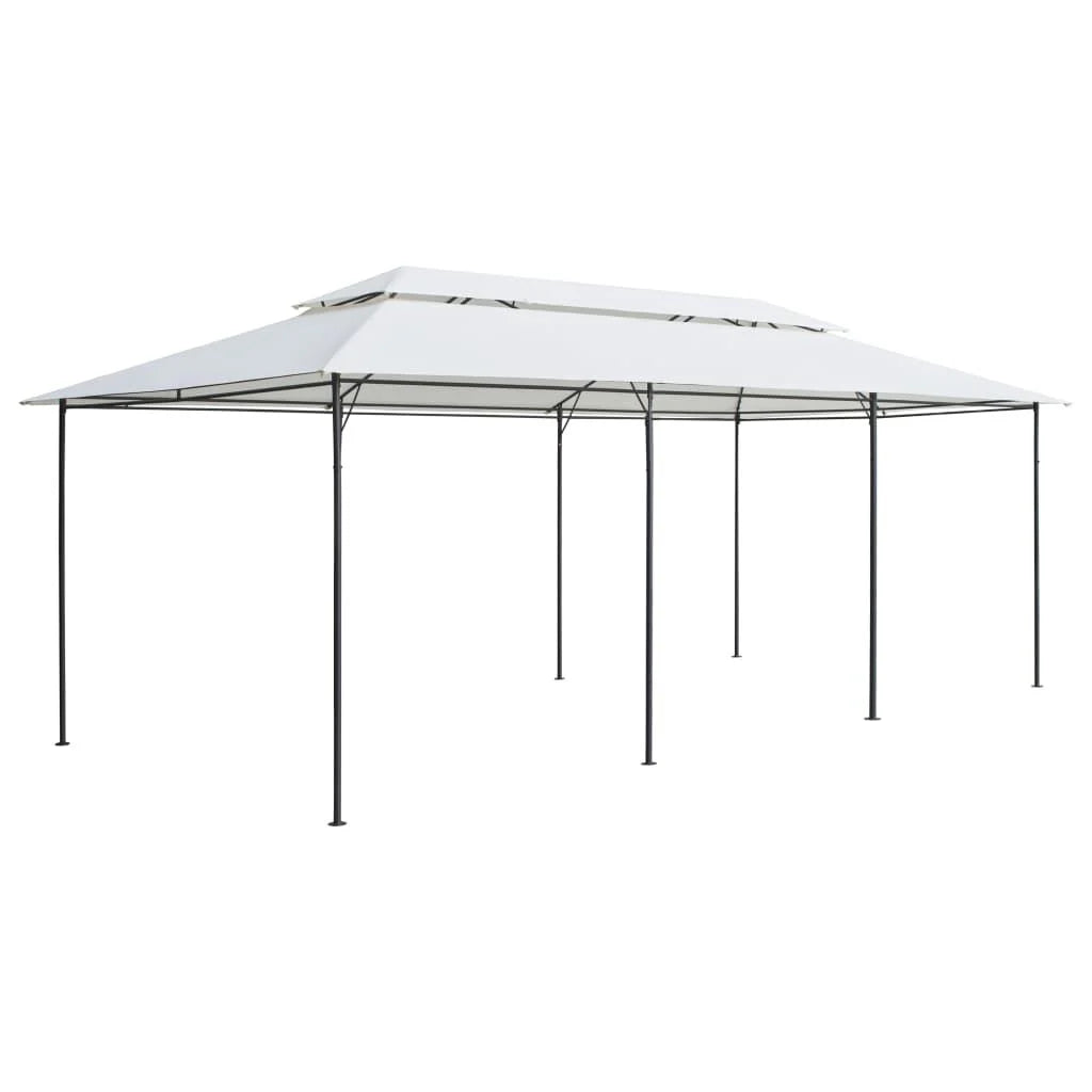 Gazebo 236.2"X117.3"X106.3" White 0.6 Oz/Ft²