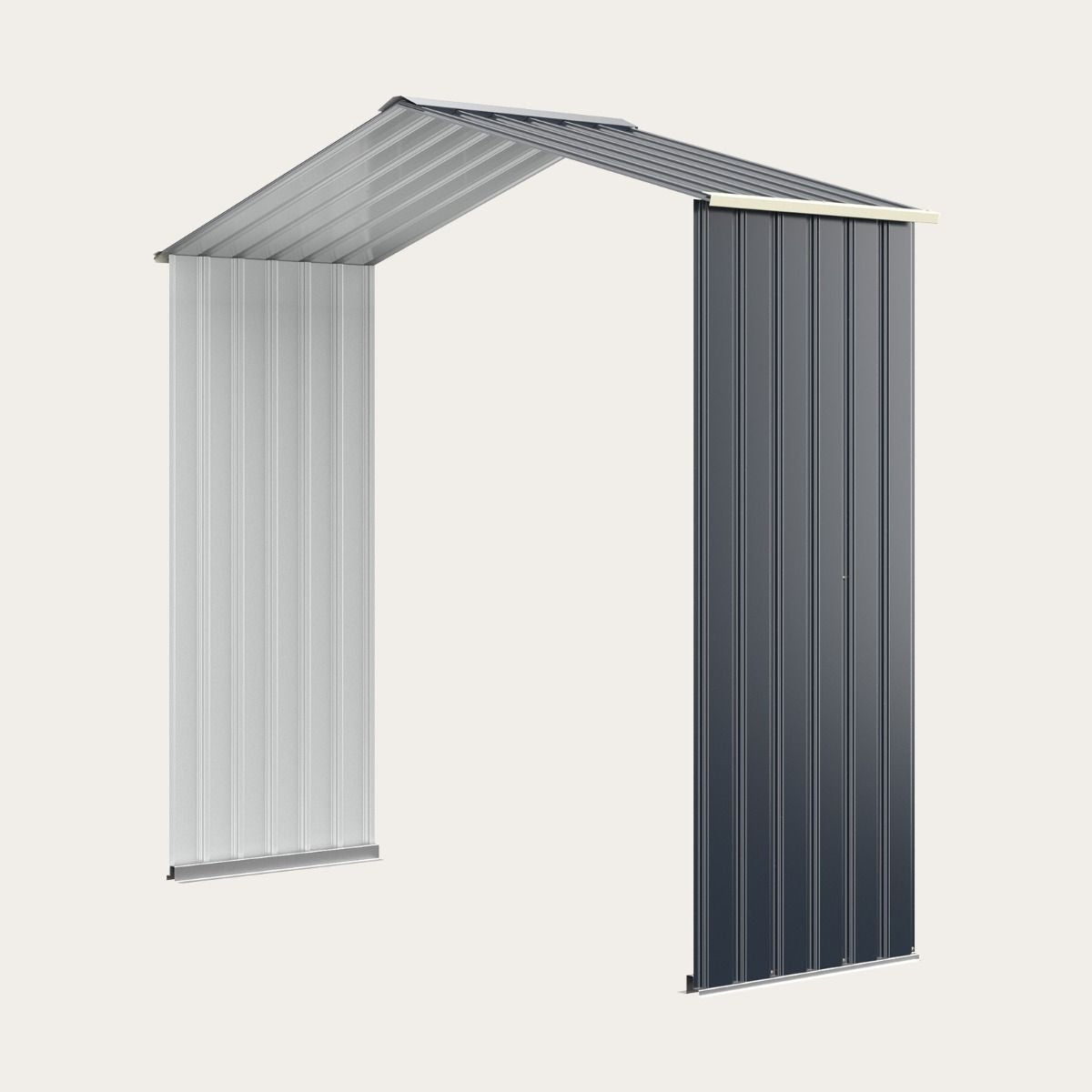Abri De Jardin En Métal 4,07 ㎡ 213 X 191 X 195 Cm/2,71 ㎡ 213 X 127 X 195 Cm/1.36 ㎡ 213 X 64 X 195 Cm Avec 2 Portes Coulissantes Verrouillables 4 Trous D’Aération Gris Pour Vélo