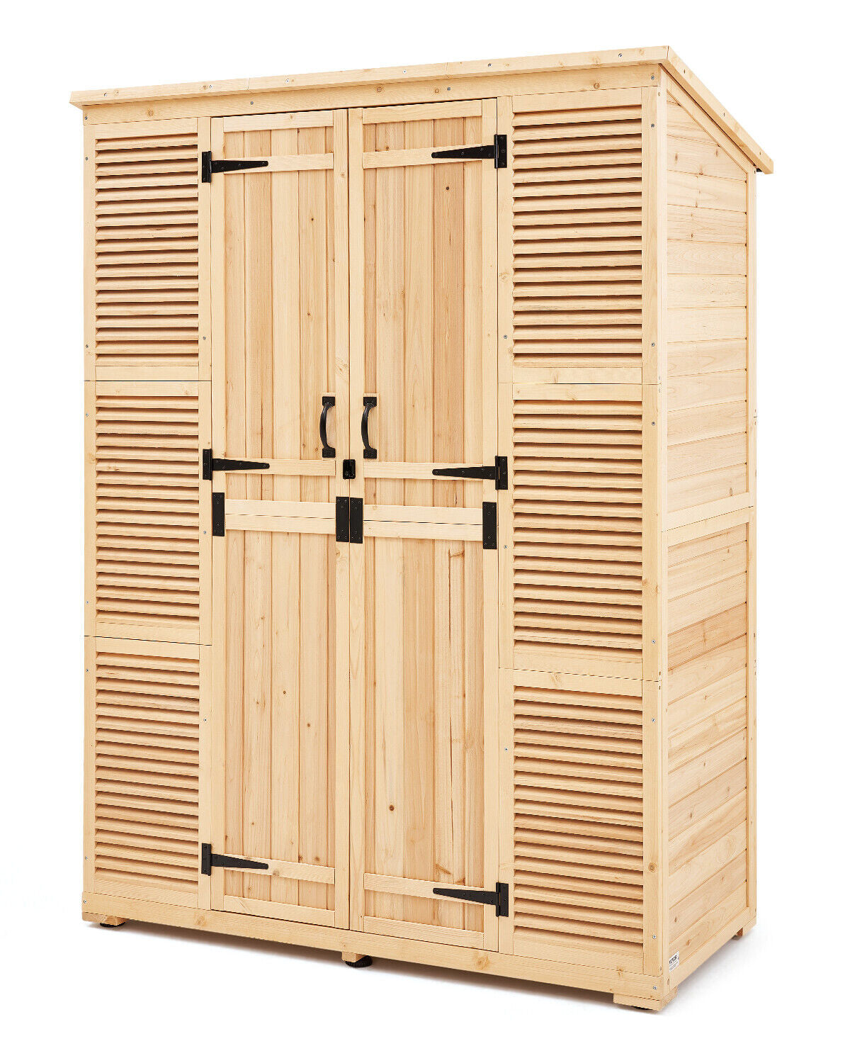 VEVOR Abri De Jardin Rangement Outils En Bois Étanche Verrouillable 1473X1980 Mm