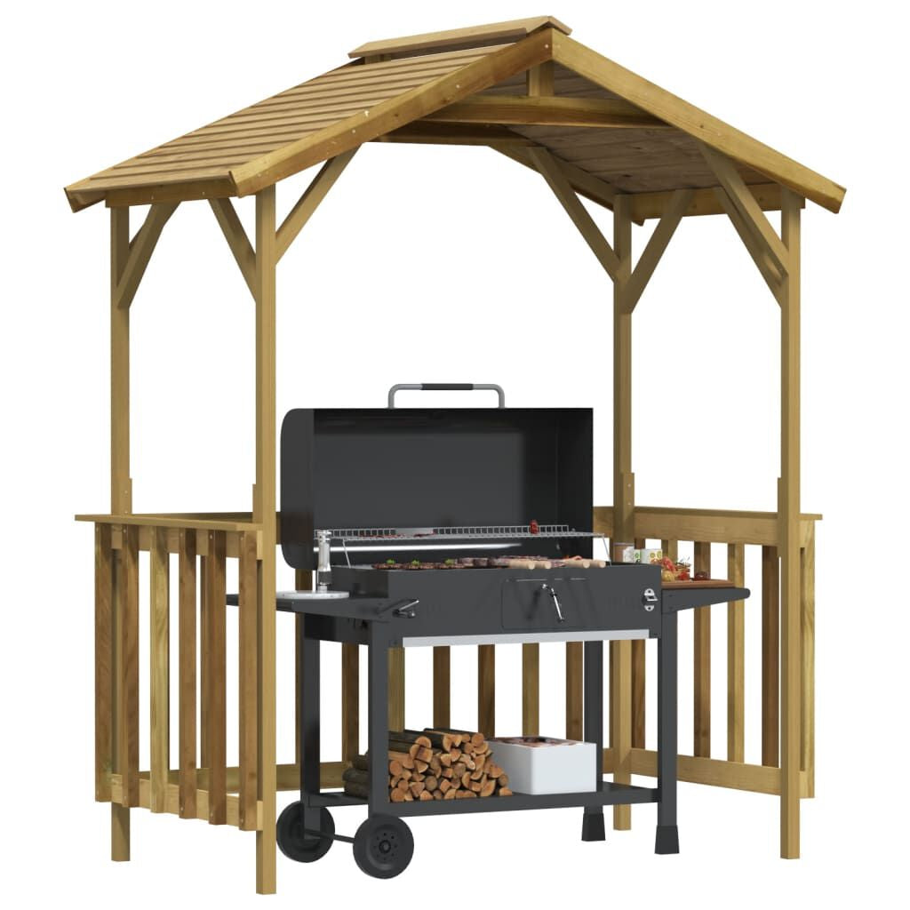 Grillpavillon Kiefernholz Imprägniert 163,5X93X210 Cm
