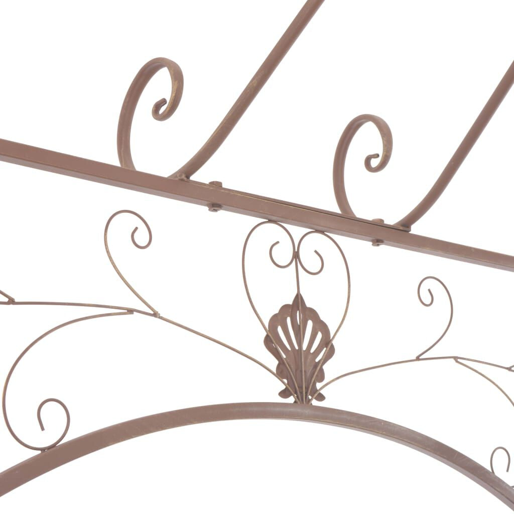 Garden Pavilion Antique Brown 9.8' Iron