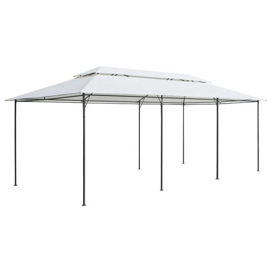 Gazebo 236.2"X117.3"X106.3" White 0.6 Oz/Ft²