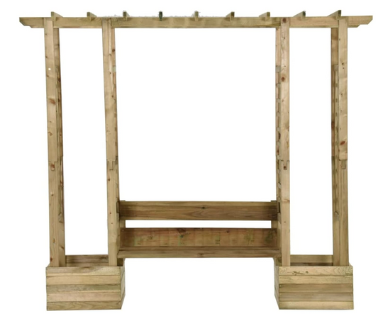 Pergola avec banc intégré – L’élégance naturelle