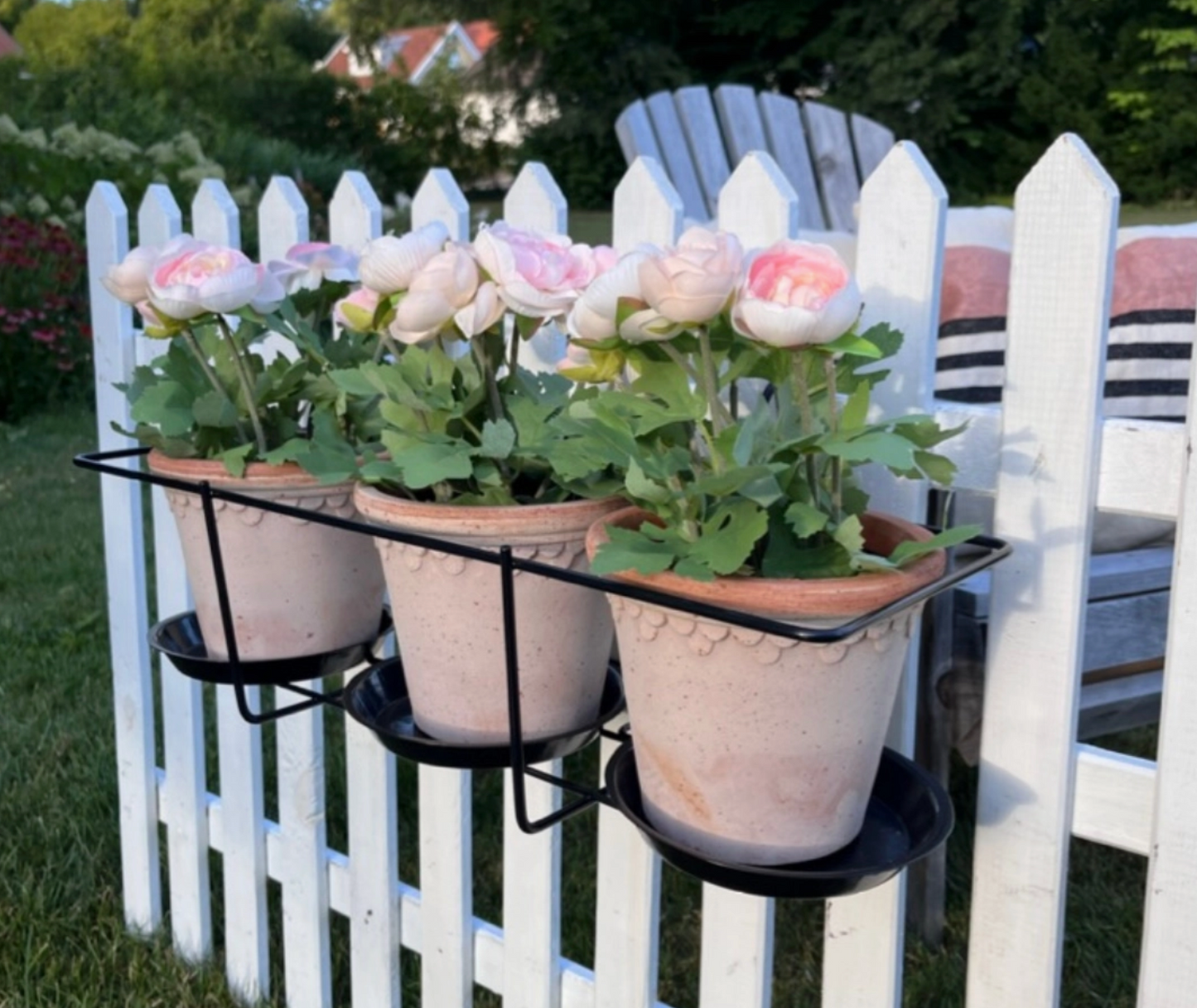 Support de pots pour balcon – 3 emplacements