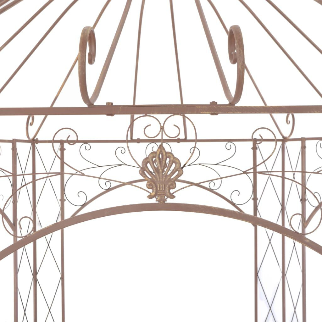 Garden Pavilion Antique Brown 9.8' Iron